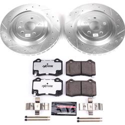 Brake Rotors/Pads, Iron, Drilled/Slotted, Zinc Plated, Carbon Ceramic Pads, Rear, Chevy, Kit