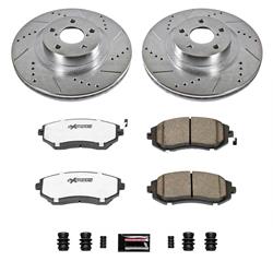 Brake Rotors/Pads, Iron, Drilled/Slotted, Zinc Plated, Carbon Ceramic Pads, Front, Subaru, Kit