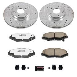 Brake Rotors/Pads, Iron, Drilled/Slotted, Zinc Plated, Carbon Ceramic Pads, Front, for use on Acura®, Honda®