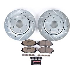 Brake Rotors/Pads, Drilled/Slotted, Iron, Zinc Plated, Z36 Pads, Front, Jeep, Kit