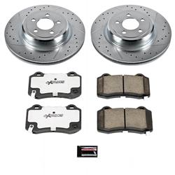 Brake Rotors/Pads, Iron, Drilled/Slotted, Zinc Plated, Carbon Ceramic Pads, Rear, Chrysler, Dodge, Kit