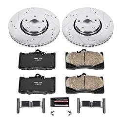 Brake Rotor/Pad, 1-Click, Z23, Iron, Drilled/Slotted, Carbon Fiber Ceramic Pads, Front, Lexus, Kit