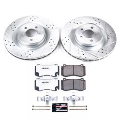 Brake Rotors/Pads, Iron, Drilled/Slotted, Zinc Plated, Carbon Ceramic Pads, Front, Chrysler, Dodge, Kit