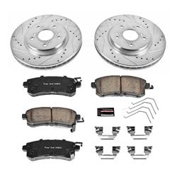 Brake Rotors/Pads, Iron, Drilled/Slotted, Zinc Plated, Carbon Ceramic Pads, Front, Honda, Kit