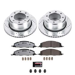 Brake Rotors/Pads, Truck and Tow, Drilled/Slotted, Iron, Zinc Plated, Rear, Dodge, Ram, Kit