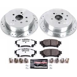 Pads and Rotors, Truck and Tow, Cross-Drilled/Slotted Surface, Iron, Zinc Plated, 12.170 in. Diameter, Z36 Carbon Fiber Ceramic Pads, Kit