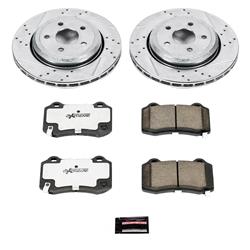 Brake Rotors/Pads, Iron, Drilled/Slotted, Zinc Plated, Carbon Ceramic Pads, Jeep, Rear, Kit