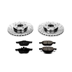 Brake Rotors/Z23 Pads, Drilled/Slotted, Iron, Zinc Plated, Front, Ford, Kit