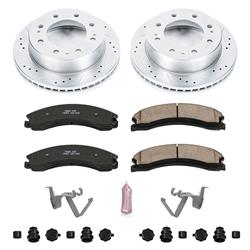 Brake Rotors, Pads, Iron, Drilled/Slotted, Z23 Carbon Ceramic Pads, Front, Chevy, GMC, Kit