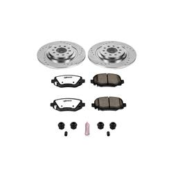 Pads and Rotors, Truck and Tow, Cross-Drilled/Slotted Surface, Iron, Zinc Plated, 12.611 in. Diameter, Z36 Carbon Fiber Ceramic Pads, Kit