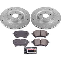 Brake Rotor and Pad Combos, Z23 Evolution Sport Brake Upgrade Kits, Rear, Cross-drilled/Slotted Rotors, Carbon Fiber Ceramic Pads, Audi, Kit