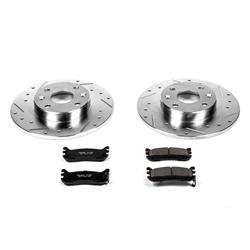 Brake Rotor and Pad Combos, Z23 Evolution Sport Brake Upgrade, Rear, Cross-drilled/Slotted Rotors, Carbon Fiber Ceramic Pads, Ford, Mazda, Mercury,Kit