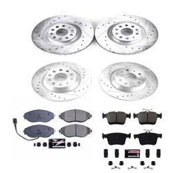 Brake Rotor and Pad Combos, Z23 Evolution Sport Brake Upgrade, Front/Rear, Cross-drilled/Slotted Rotors, Carbon Fiber Ceramic Pads, Volkswagen, Kit