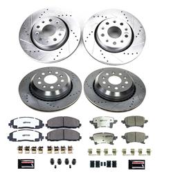 Disc Brake Kit, F&R Z36 Truck and SUV Carbon-Fiber Brake Pad and Drilled & Slotted Rotor Kit