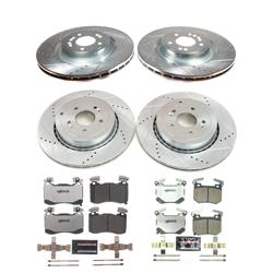 Disc Brake Kit, PowerStop - F&R Z26 Street Performance Brake Pad and Drilled & Slotted Rotor Kit