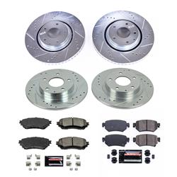 Disc Brake Kit, Z23 Daily Driver Carbon-Fiber Ceramic Brake Pad and Drilled & Slotted Rotor Kit