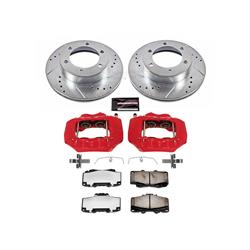 Brake Rotors, Pads, Red Calipers, Front, Toyota, Kit