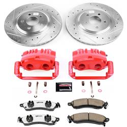 Disc Brake Kit, Z26 Street Warrior, Front, Drilled/Slotted Rotors, Red Calipers, Ford, Kit