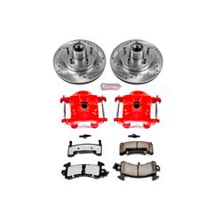 Disc Brake Kits, Z36 Truck and Tow Performance Brake Kits, Front, Cross-drilled/Slotted Rotors, Red Calipers, Buick, Chevy, GMC, Olds, Pontiac, Kit