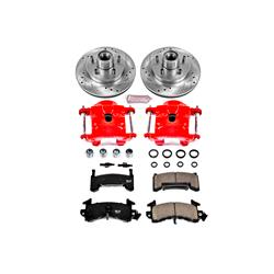 Performance Disc Brakes, Front, Drilled/Slotted Rotors, Red Calipers, Buick, Chevy, GMC, Oldsmobile, Pontiac, Kit