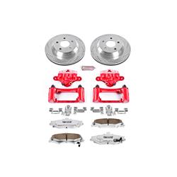 Brake Pads, Calipers, Drilled/Slotted Rotors, Rear, Chevy, Pontiac, Kit