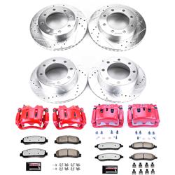 Brake Pads, Z36, Red Calipers, Drilled/Slotted Rotors, Front/Rear, Ford, Kit