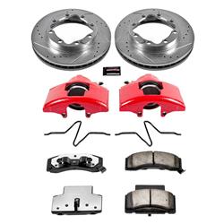 Disc Brake Kit, Z36 Truck and Tow, Front, Drilled/Slotted Rotors, Red Calipers, Chevrolet, Dodge, GMC, Kit