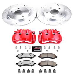 Disc Brake Kit, Z36 Truck and Tow, Front, Drilled/Slotted Rotors, Red Calipers, Ram, Dodge, Chrysler, Kit