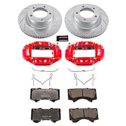 Disc Brake Kit, Z36 Truck and Tow Performance Brake Kit with Calipers, Front, Cross-Drilled/Slotted Rotors, Red Powdercoated Calipers, Kit