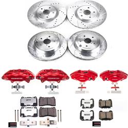 Disc Brake Kit, Z26 Street Warrior Brake Kit, Front and Rear, Cross-Drilled/Slotted Surface, Subaru, Kit