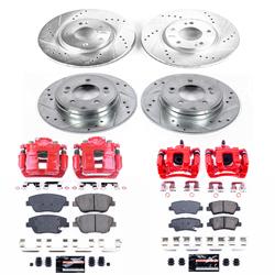 Disc Brake Kit, Z23 Evolution Sport Brake Upgrade, Front and Rear, Cross-Drilled/Slotted Surface, Hyundai, Kia, Kit