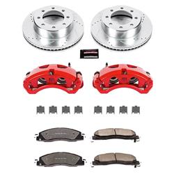 Disc Brake Kit, Z36 Truck and Tow, Front, Drilled/Slotted Rotors, Red Calipers, Dodge, Kit