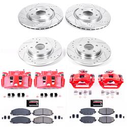 Disc Brake Kit, Z23 Evolution Sport Brake Upgrade, Front and Rear, Cross-Drilled/Slotted Surface, Chrysler, Dodge, Ram, Volkswagen, Kit