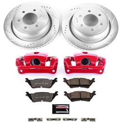 Disc Brake Kit, Z36 Truck and Tow, Rear, Drilled/Slotted Rotors, Red Calipers, Ford, Kit