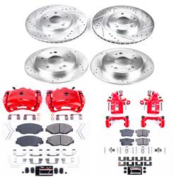 Disc Brake Kit, Z23 Evolution Sport Brake Upgrade, Front and Rear, Cross-Drilled/Slotted Surface, Acura, Honda, Kit