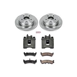 Disc Brake Kits, Autospecialty Stock Replacement Brake Kits with Calipers, Rear, Solid Surface Rotors, 1-piston Calipers, Ford, Mercury, Kit