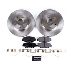 Disc Brake Pads and Rotors, Front, Solid Surface Rotors, Ceramic Pads, for use on Honda®,  Kit