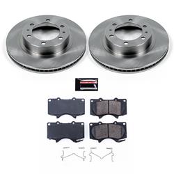 Disc Brake Pads and Rotors, Front, Solid Surface Rotors, Ceramic Pads, Toyota, Kit