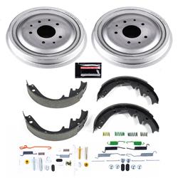 Brake Drum Kits, Rear, 11 in. Diameter Drums, Shoes, Drums, Hardware, Semi-Metallic, Chevrolet, Kit