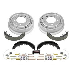 Brake Drums, Rear, 10 in. Diameter, Semi-Metallic Brake Shoes, Jeep, Kit