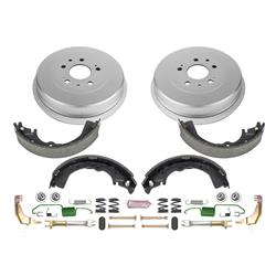 Drum Brake Kit, Autospecialty, OE Replacement, Semi-Metallic Shoes, Iron Drums, Hardware Included, Rear, Toyota, Kit