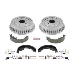 Drum Brake Kit, Autospecialty, OE Replacement, Semi-Metallic Shoes, Iron Drums, Hardware Included, Rear, Chevy, GMC, Kit