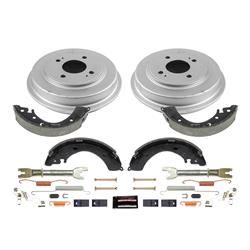 Drum Brake Kit, Autospecialty, OE Replacement, Semi-Metallic Shoes, Iron Drums, Hardware Included, Rear, for use on Honda®, Kit