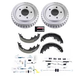 Drum Brake Kit, Autospecialty, OE Replacement, Semi-Metallic Shoes, Iron Drums, Hardware Included, Rear, Ford, Mazda, Kit