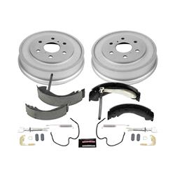 Brake Drums, Rear, 13.2 in. Diameter, Semi-Metallic Brake Shoes, Chevrolet, GMC, Kit