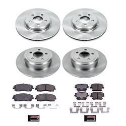Brake Pads/Rotors, Front/Rear, Solid Surface Rotors, Ceramic Pads, Chrysler, Dodge, Kit