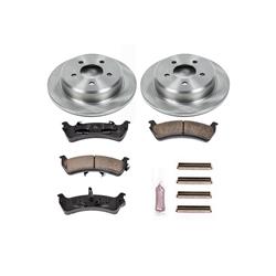 Brake Pads/Rotors, Rear, Solid Surface Rotors, Ceramic Pads, Ford, Mercury, Kit