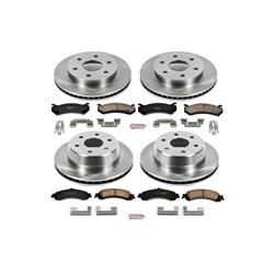 Brake Pads/Rotors, Rear, Solid Surface Rotors, Ceramic Pads, Cadillac, Chevy, GMC, Kit