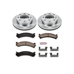 Brake Rotors/Pads, Solid Surface, Iron, Natural Finish, Cadillac, Chevy, GMC, Hummer, Front, Kit