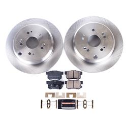 Brake Pads/Rotors, Rear, Solid Surface Rotors, Ceramic Pads, for use on Acura®, Honda®, Kit